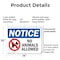Signmission No Animals Allowed, 14 in W x Rectangle, Plastic OS-2PACK-NS-P-1014-L-16010 - alternate 7